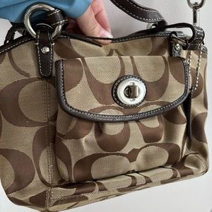 Monogram Coach crossbody bag